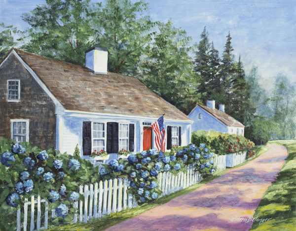 New England cottage painting