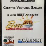 Creative Venture Gallery award for best art studio in 2019