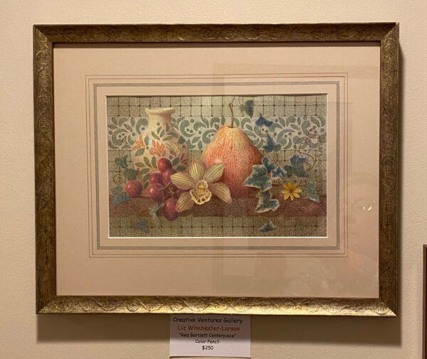 Red Bartlett Centerpiece by Liz Winchester-Larson - Local Artist Gallery