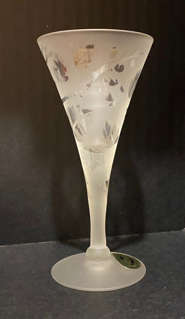 Frosted Cordial Glass by Tara Van Meter