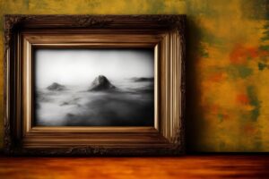 framed painting at gallery