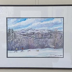 Skiers near Monadnock by Diane Orzel