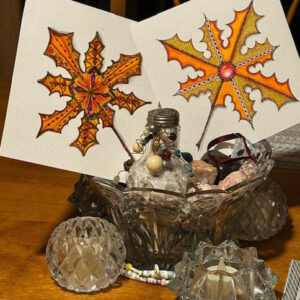 Autumn Zentangle Leaf by Lynda Abbot